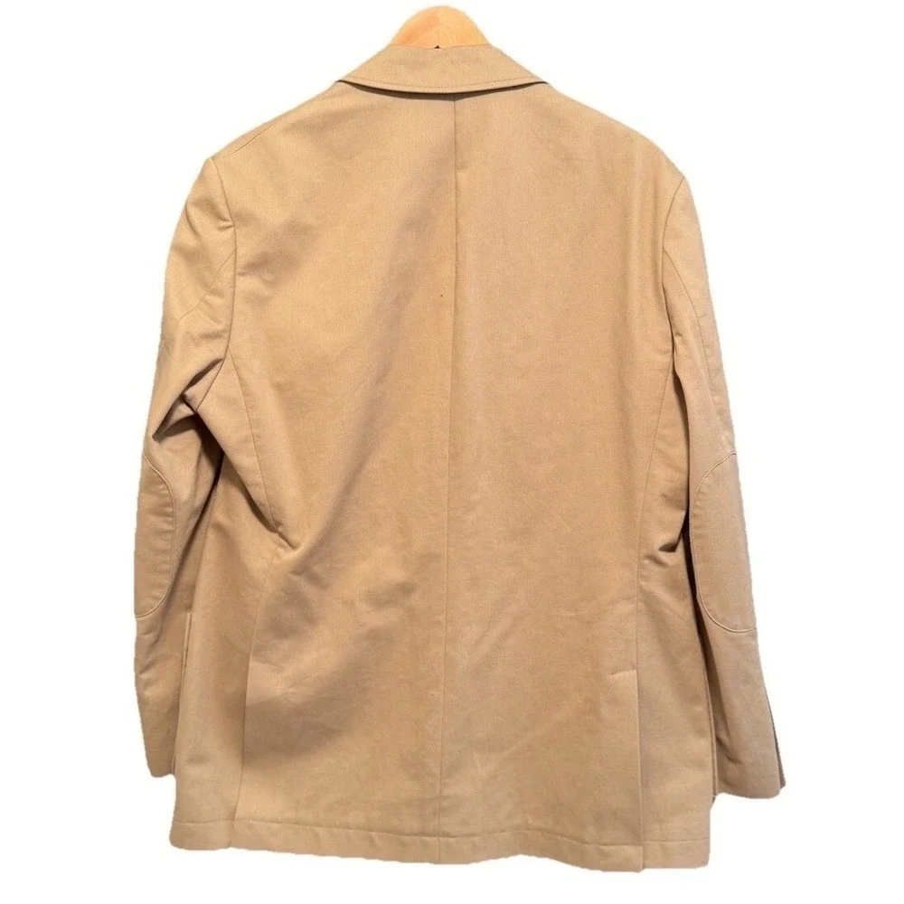 TravelSmith Mens‎ Khaki Tan 100% Cotton 2 Button Blazer Sport Coat Jacket Size M